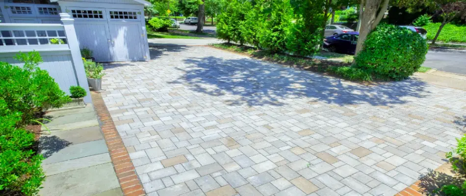 Driveway at a home in Chevy Chase, MD.