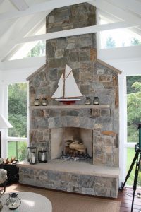 Landscape Design Clarksville Screened Porch Awesome Fireplace